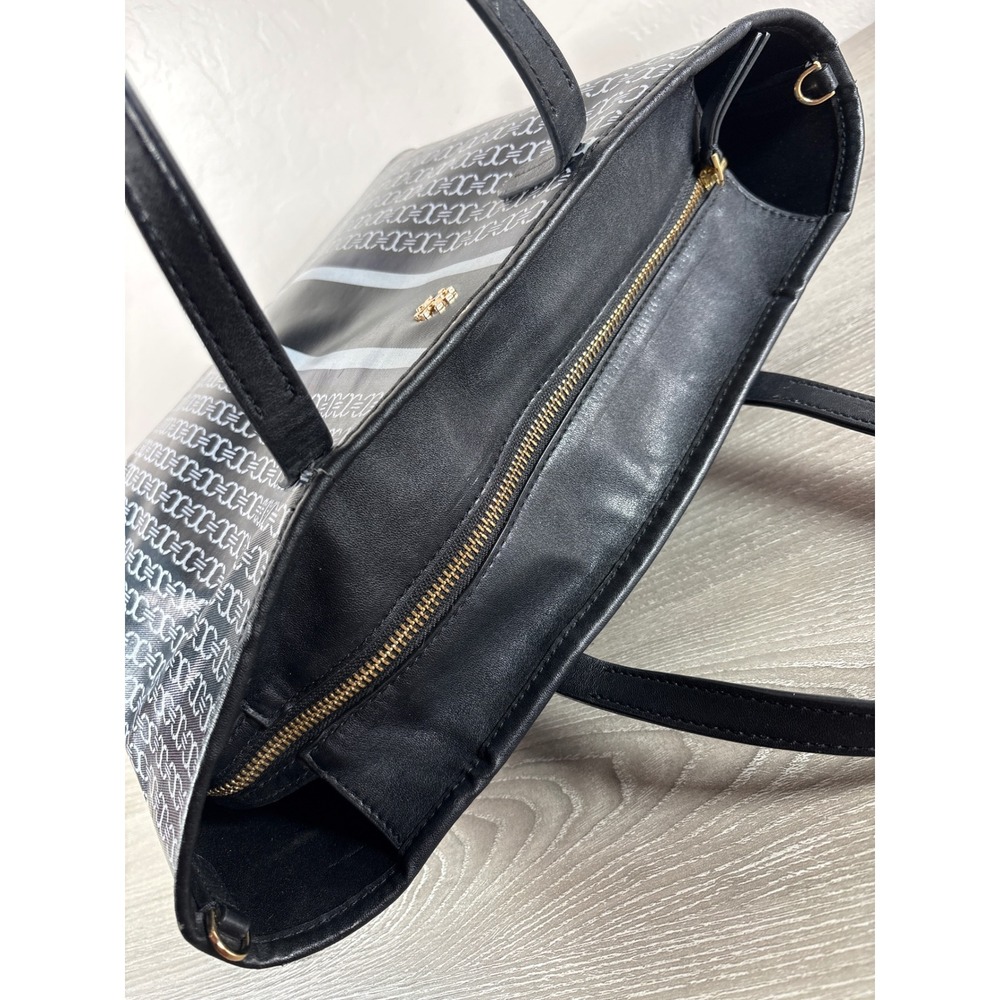 Tory Burch Black and White Printed Tote - Picture 7 of 8